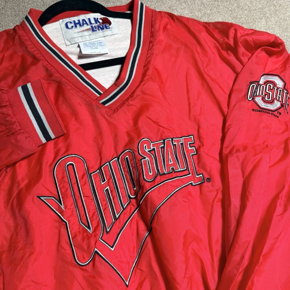 Ohio State Buckeyes Chalkline Jacket Mens 2XL Vintage Red Vintage